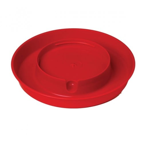 Little Giant 750 Poultry Waterer Base, 1 gal Capacity, 1-1/2 in H, 9 in Dia, Polystyrene, Red