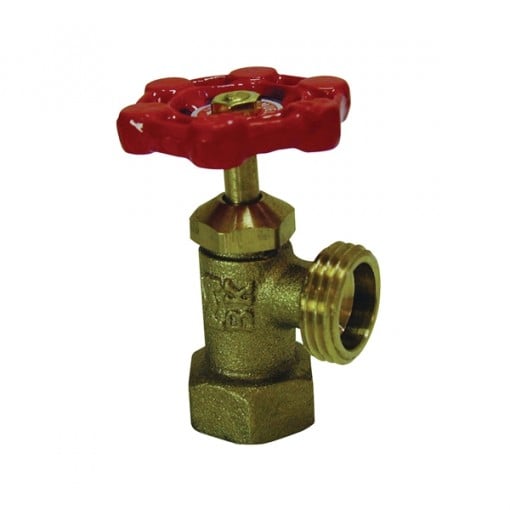 B & K ProLine 102-104 Boiler Drain Valve, 3/4 in FPT x Hose, Brass