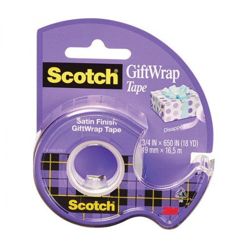 Scotch 15 Pop-Up Giftwrap Tape, 650 in L, 3/4 in W