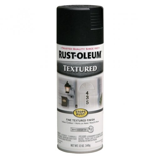 RUST-OLEUM STOPS RUST 7220830 Textured Spray Black, 12 oz Aerosol Can