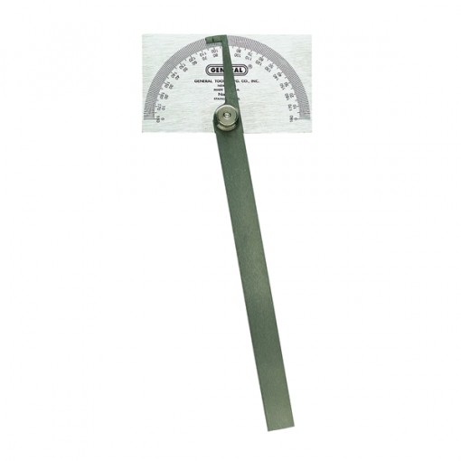 GENERAL 17 Square Head Protractor, 0 to 180 deg, Stainless Steel