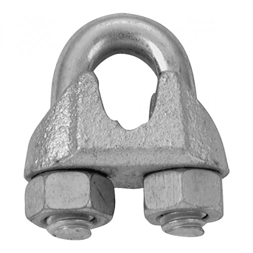 Campbell T7670489 Wire Rope Clip, 5/8 in Opening, Malleable Iron, Electro-Galvanized