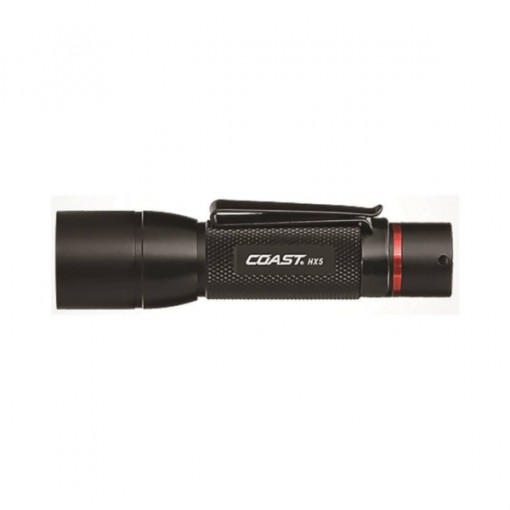 Coast 20769 Slide Focus Flashlight, LED Lamp, Alkaline, Lithium-Ion Battery, Black