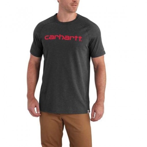 Carhartt Force 102549-026-2XL T-Shirt, Mens, 2XL, Cotton/Polyester, Carbon Heather
