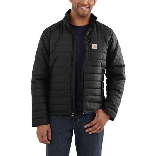 Carhartt 102208-001-M Gilliam Jacket, Black, Mock-Neck Collar, Zipper Closure