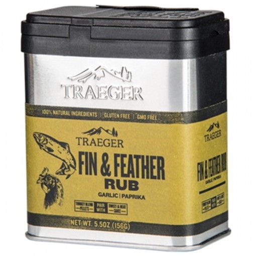 Traeger SPC176 Fin and Feather Rub, 5.5 oz Capacity, Aluminum