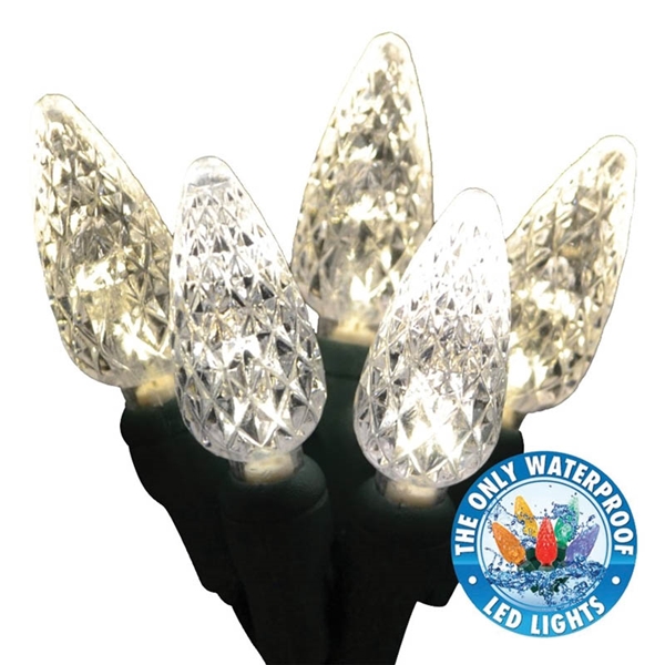 Holiday Bright Lights, LED C6 100 Count Warm White Reel Light Set