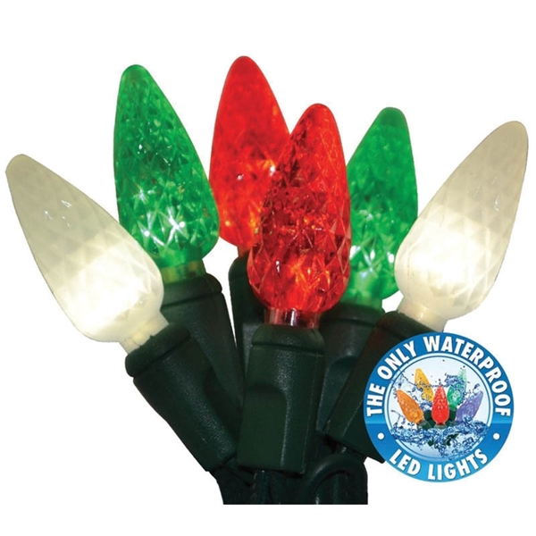 Holiday Bright Lights, LED C6 Size Traditional Colors 100 Count Light