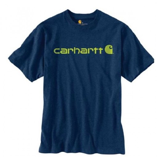 Carhartt K195-413-2XL T-Shirt, Mens, 2XL, Cotton/Polyester, Dark Cobalt Blue