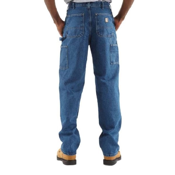 Carhartt Double Knee Denim Jeans B73 DST Workwear 42x32 Dungaree