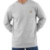 Carhartt K126-HGY-M T-Shirt, M, Pullover Closure, Cotton/Polyester, Heather Gray