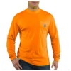 Carhartt Force 100494-824-M Color-Enhanced T-Shirt, Mens, M, Polyester, Brite Orange