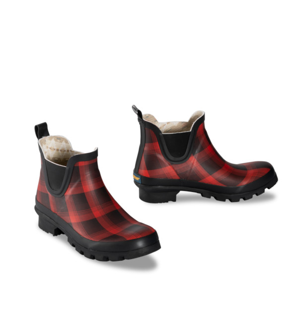 buffalo plaid rain boots