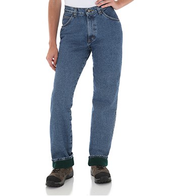 wrangler women's flannel lined jeans