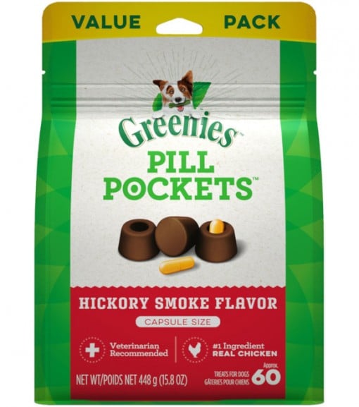 Greenies Pill Pocket Dog Treat, Hickory Smoked, 15.8 oz.