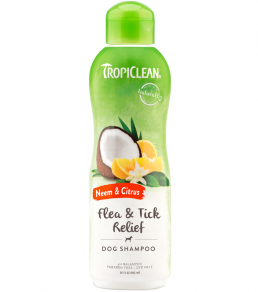 Tropiclean Neem and Citrus, Flea and Tick Relief Dog Shampoo, 20 oz.