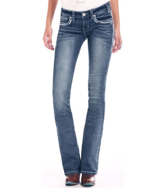 rock and roll cowgirl rival low rise jeans