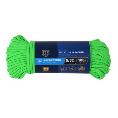 Paracord 550 Nylon Rope, Green, 5/32-In. x 100-Ft. - Wilco Farm Stores