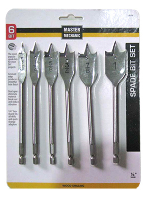 Master Mechanic 6-Piece Spade Bit Set - Wilco Farm Stores