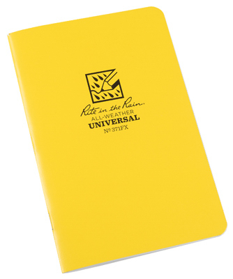 All-Weather Notebook, Side Stapled, Yellow, 4-5/8 x 7-In., 3-Pk ...