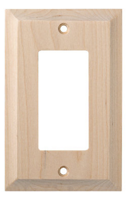 Brainerd Decorator Rocker/GFI Wall Plate, 1-Gang, Huntsfield, Unfinished Birch - Wilco Farm Stores