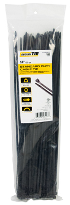 Gardner Bender Standard Duty Cable Tie, UV Black, 14-In., 100-Pk ...