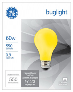 GE Yellow Bug Light Bulbs, 60-Watts, 2-Pk. - Wilco Farm Stores