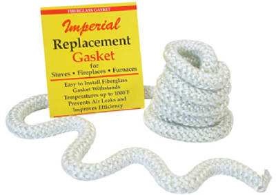 Imperial Fiberglass Gasket Rope, White, 1 x 6
