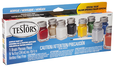 Testors Acrylic Craft Paint Set, 9-Color