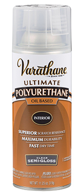 Varathane Premium Polyurethane Spray, Semi-Gloss Oil-Based, 12-oz ...