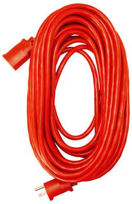 Master Electrician Extension Cord, 14/3 SJTW Red Round Vinyl, 25-Ft ...