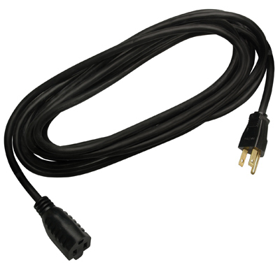 Master Electrician 15-ft. 16 3 Sjtw Black Round Vinyl Extension Cord 