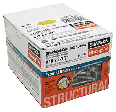 Simpson Strong-Tie Connector Screw, #10 x 2.5-In. - Wilco Farm Stores