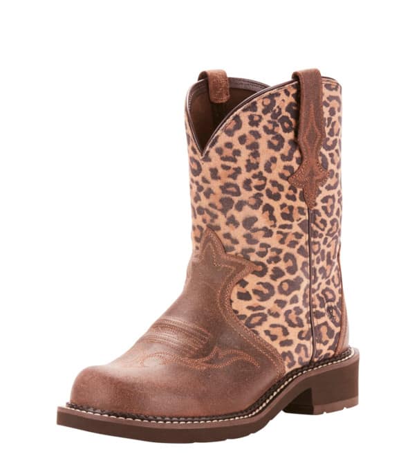 ladies leopard boots