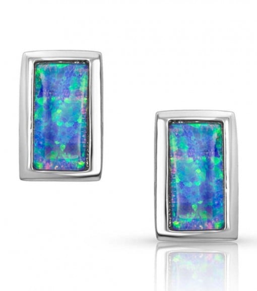 Montana Silversmiths Bar Opal Stud Earrings, ER4386