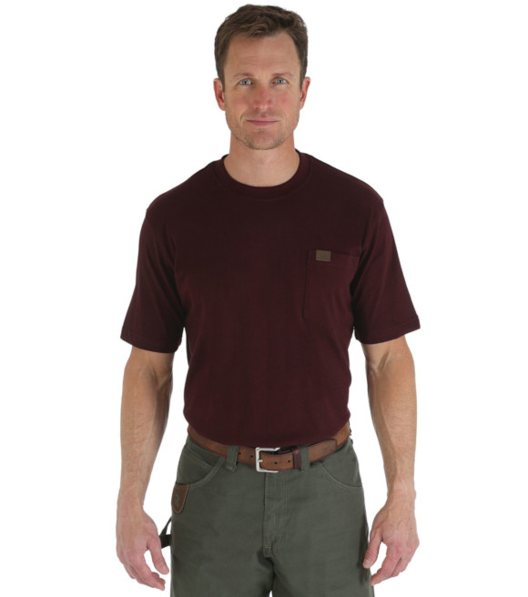 Wrangler Workwear Men's Short Sleeve Pocket Tee, 3-Pack 