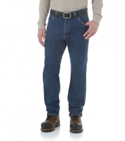 Wrangler, Men's Riggs Advanced Comfort Five Pocket Jean, Mid Stone ...