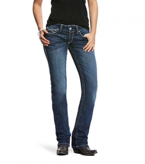 Ariat Ladies R.E.A.L. Mid Rise Stretch Ivy Stackable Straight Leg Jean, 10024300