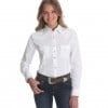 Wrangler Ladies White Long Sleeve Solid Shirt, LW1001W