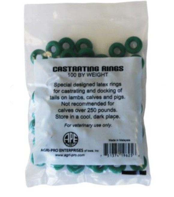 Castration Bands, 100 Count