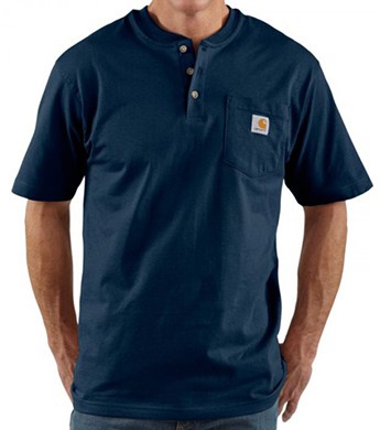 Carhartt, Men's Workwear Henley Short-Sleeve Pocket T-Shirt, K84 ...