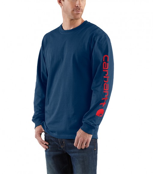 Carhartt Men's Long-Sleeve Graphic Logo T-Shirt, K231