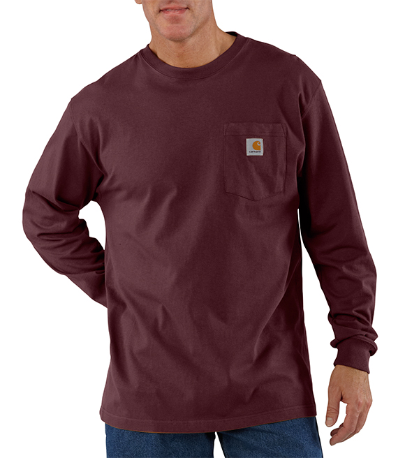 Carhartt, Men's Long Sleeve Workwear Pocket T Shirt, K126 - Wilco