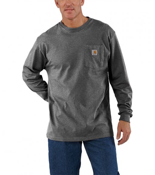 Carhartt, Men's Long Sleeve Workwear Pocket T Shirt, K126 - Wilco Farm ...