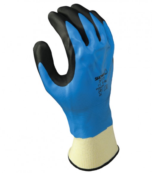 American Glove Showa Atlas Full Dipped Nitrile Palm Glove,377