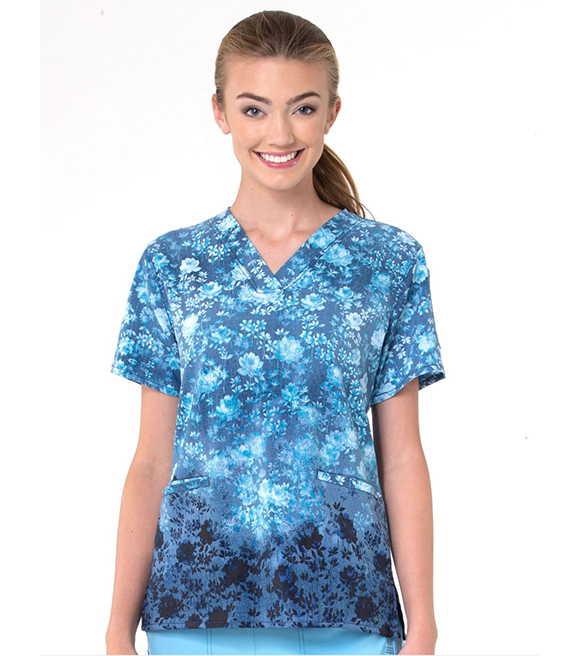 cheap printed scrub tops