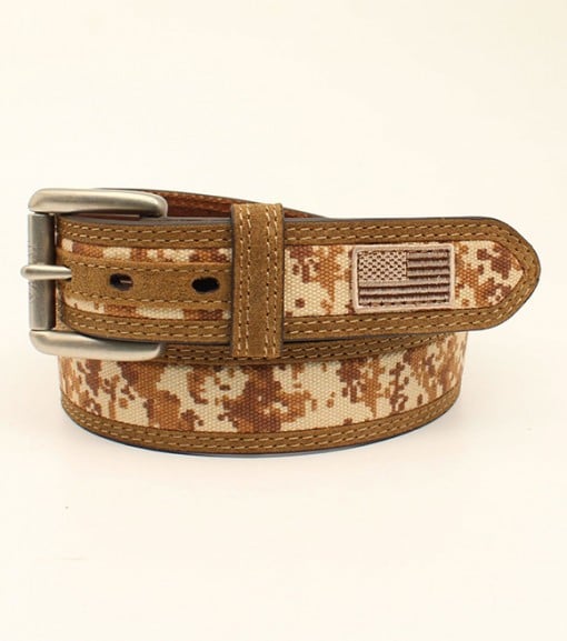 Ariat Men's Western Belt Flag Digital Camo, A1035044