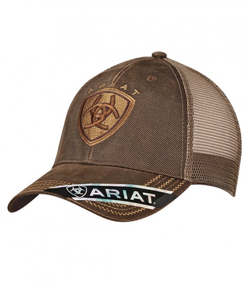 Ariat Brown Embroidered Logo Ball Cap, 1515602