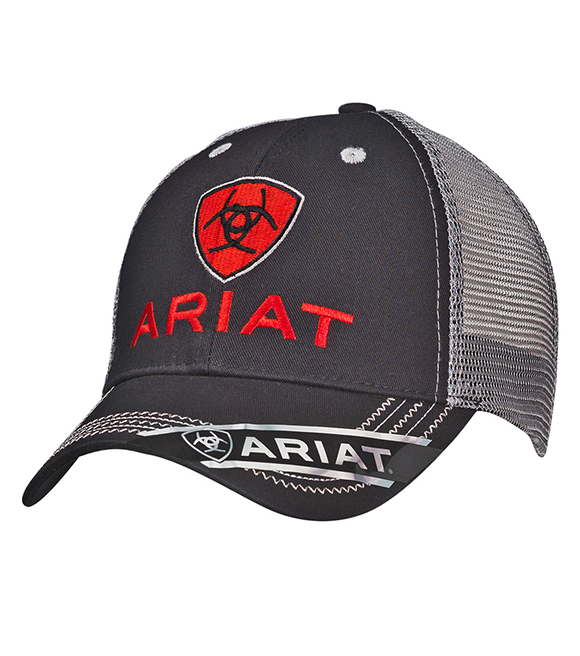 red ariat hat