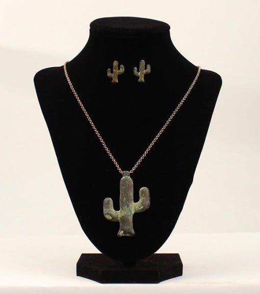 Blazzin Roxx M&F Western Vintage Patina Cactus Jewelry Set, 30941